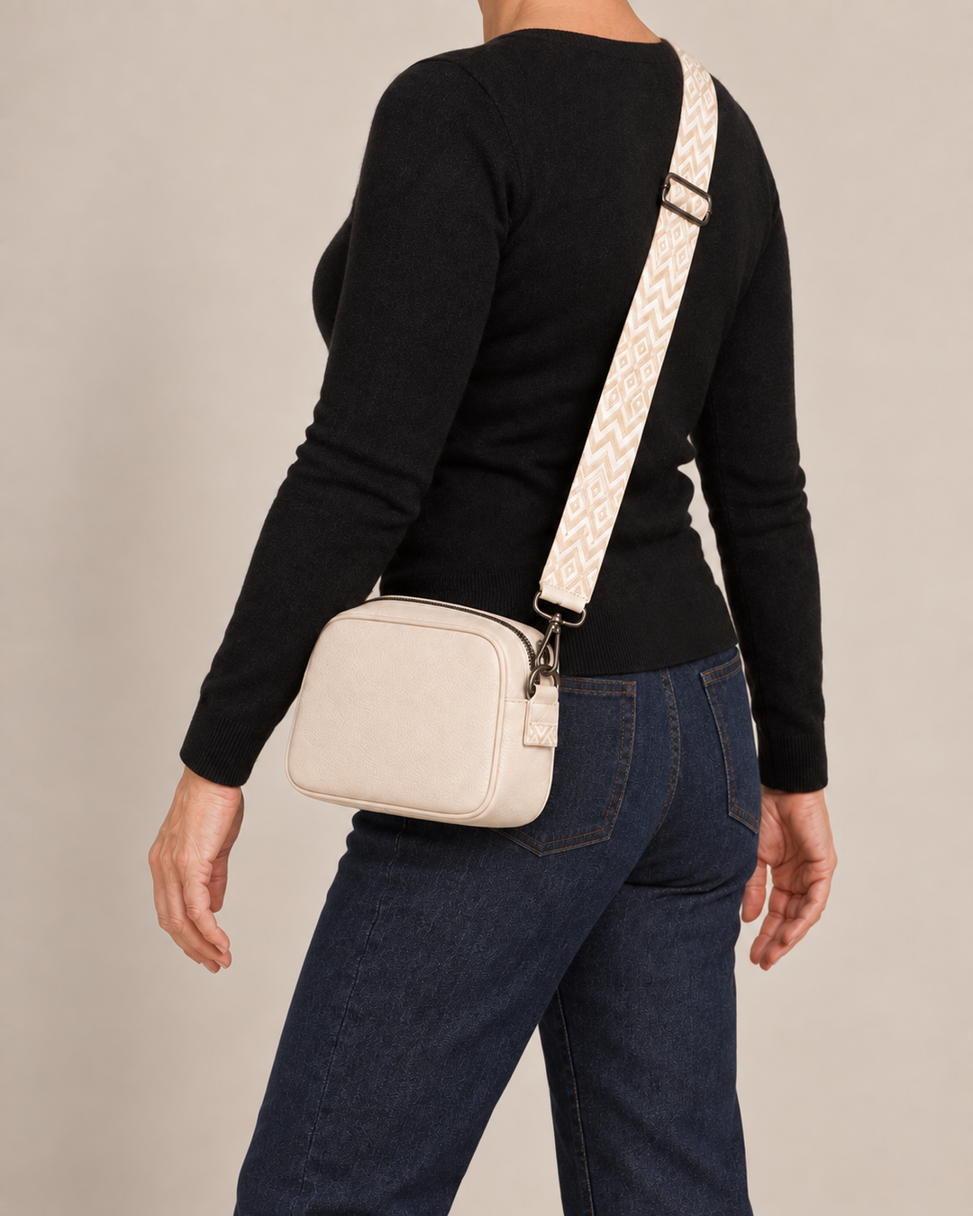 Sanne | Crossbodytaske med mønstret rem