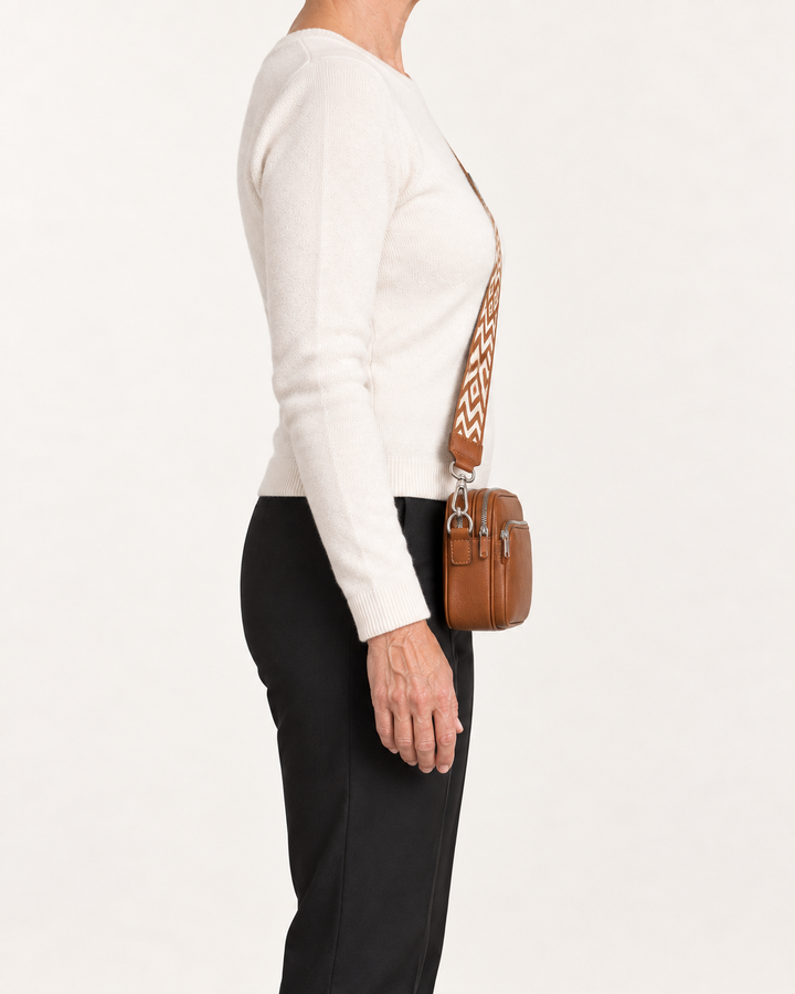 Sanne | Crossbodytaske med mønstret rem