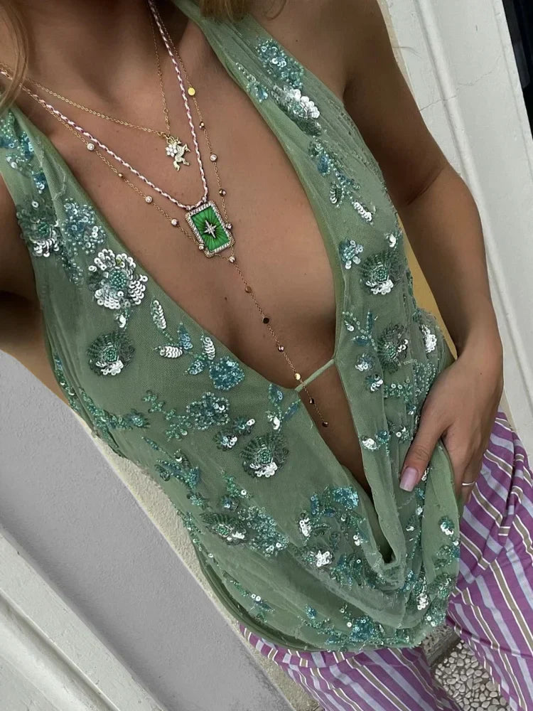 Ivanna™ | Glitrende Top