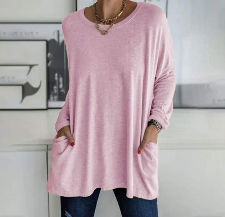 Ava™ | Casual Oversized Tunic Top med lommer