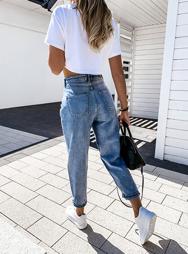 Emilie™ | Stilfulde Højtaljede Baggy Jeans