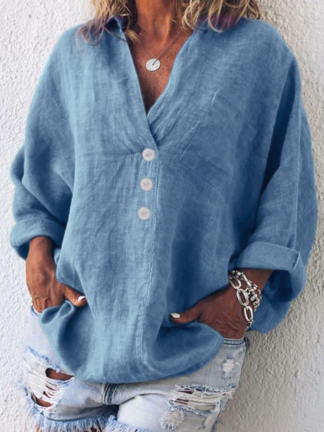 Freja™ | Luftig og behagelig top i og hør