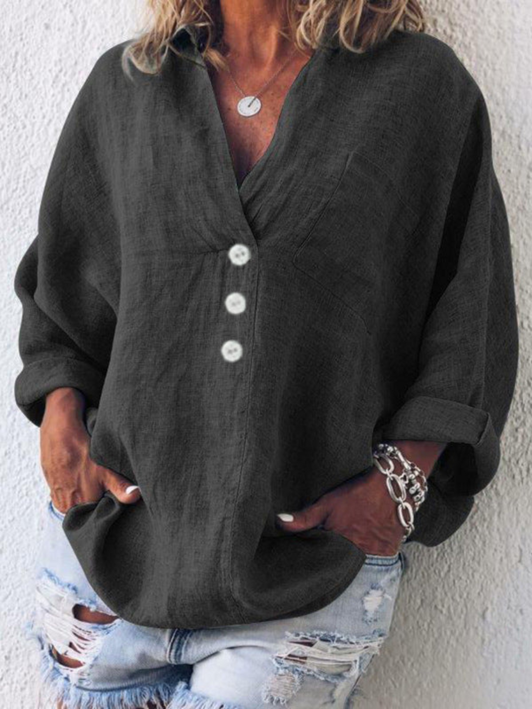 Freja™ | Luftig og behagelig top i og hør