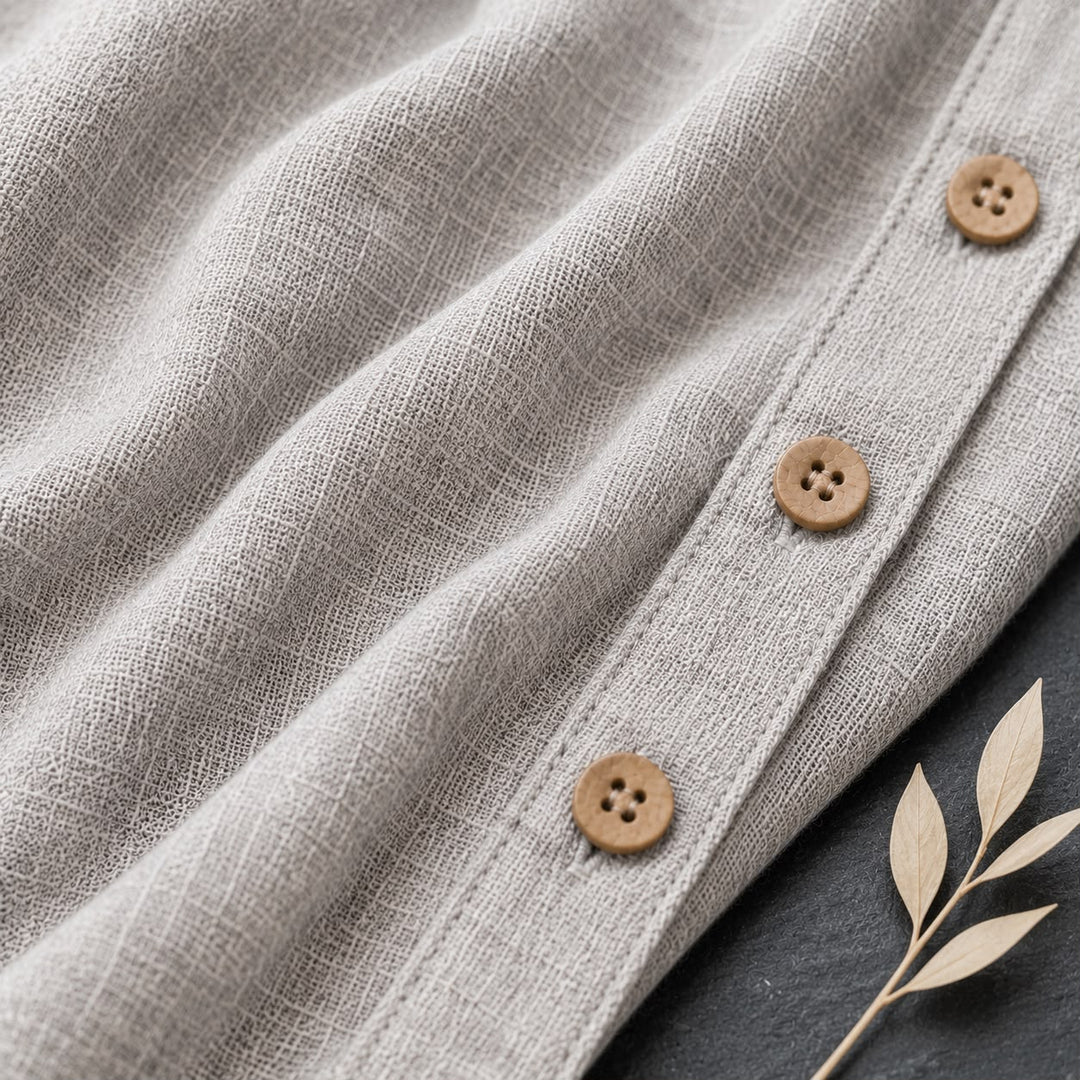 Sofie | Linnenlook blouse med firkantet hals