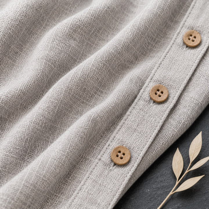 Sofie | Linnenlook blouse med firkantet hals