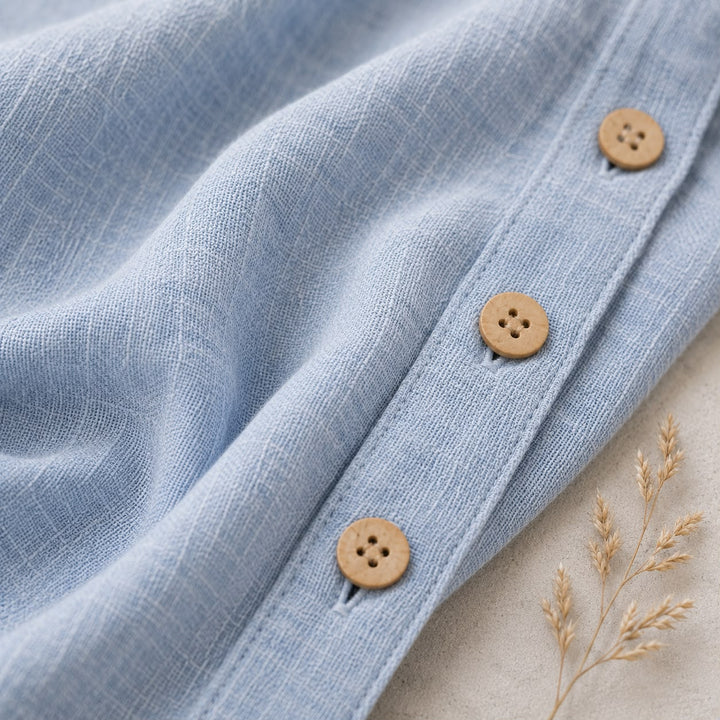Sofie | Linnenlook blouse med firkantet hals