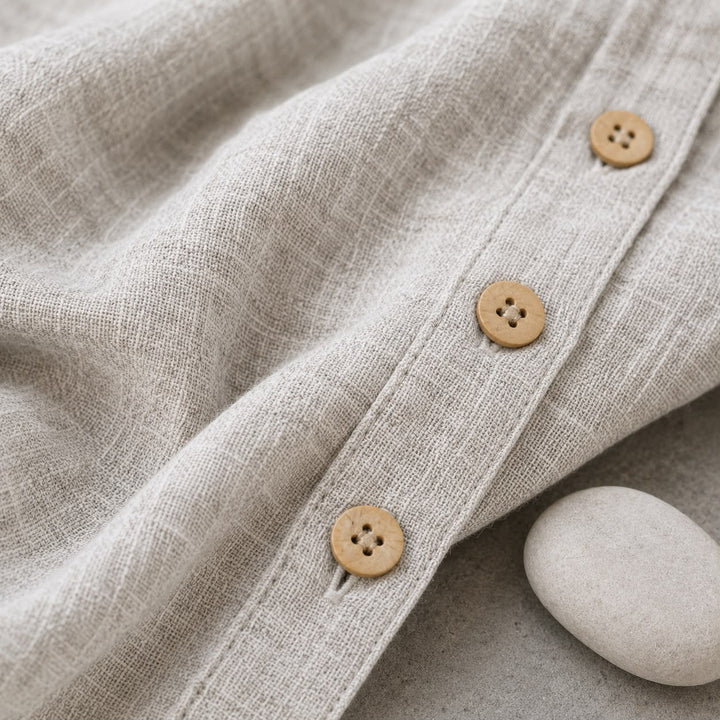 Sofie | Linnenlook blouse med firkantet hals