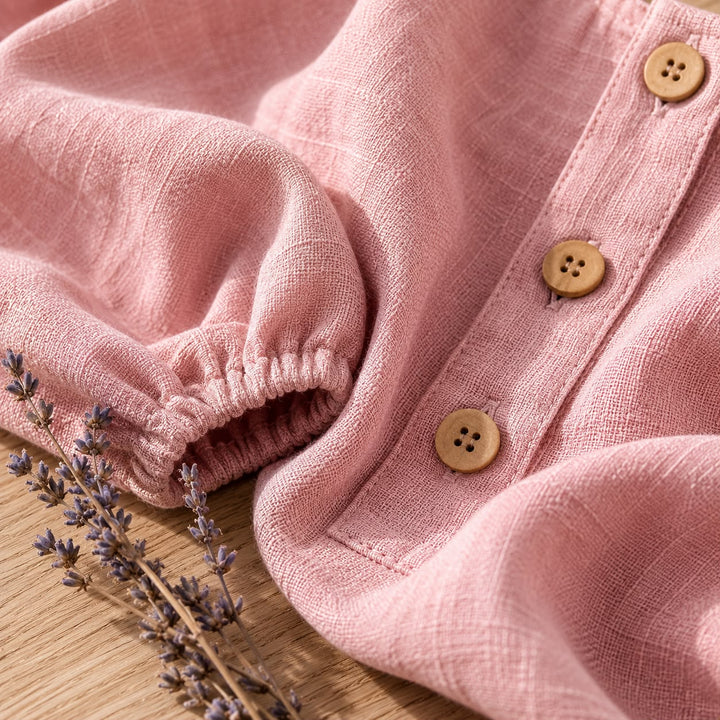 Sofie | Linnenlook blouse med firkantet hals