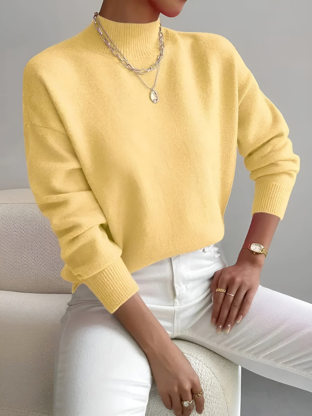 Sofie™ | Blød rullekravesweater