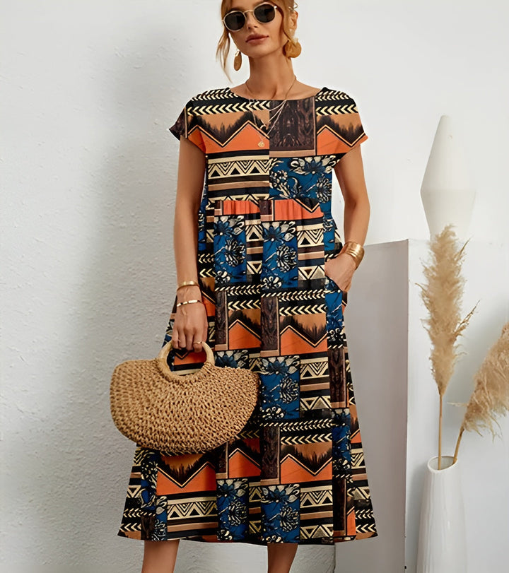 Mirjam™ | Let sommerkjole med blomsterprint