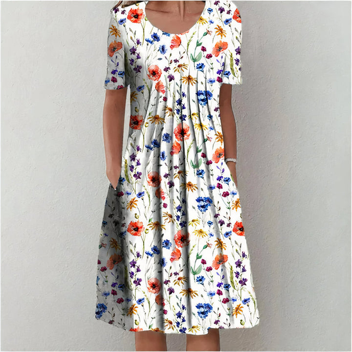 Nicolina | Sommerkjole med blomsterprint